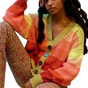 Urban Outfitters "Turner" Ribbed Cropped Cardigan